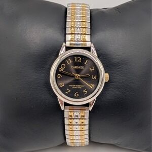 Carriage by Timex‎ Two Tone Stretch Watch Brown Sunburst Dial Quartz WR